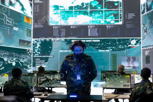 Preview: Analysts Working in a Control Room with Computers