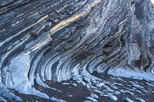Vista previa: Details of the Geopark in Sakoneta in Deba at low tide. Basque Country