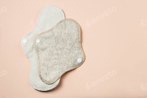 Preview: Cloth menstrual pads of differens size and textile