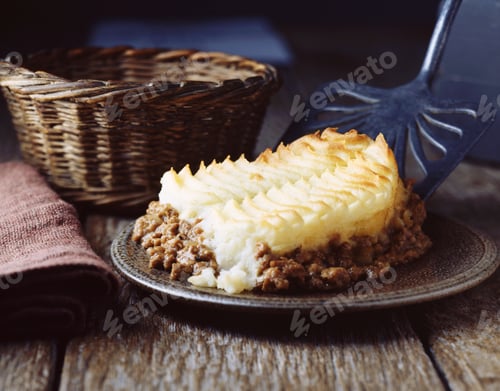 Preview: Home-made cottage pie on plate