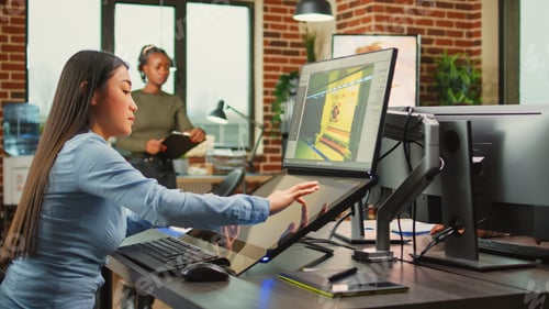 Preview: Employee game developer working in creative production department