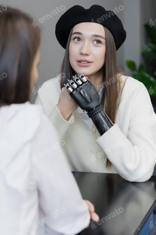 Preview: bionic prosthetic hand or forearm for people with amputation of limbs