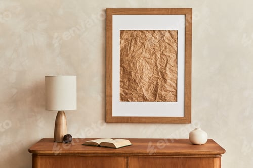 Preview: Interior design of neutral living room