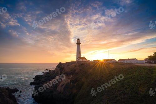 Preview: Coastal sunset at Pigeon Point Lighthouse, California