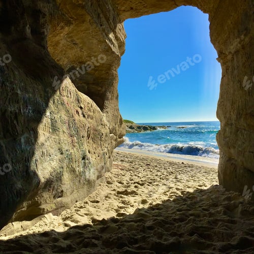 Preview: Inside a California coastal sea cave for a private beach experience by the ocean paradise