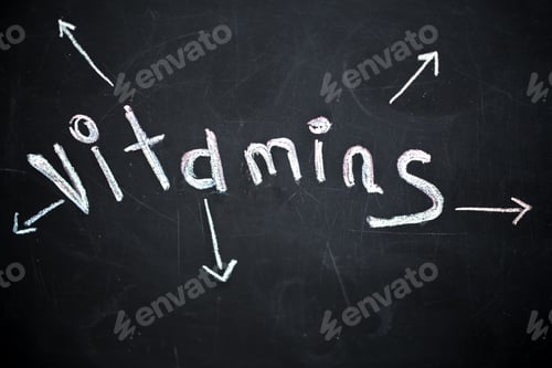 Preview: vitamin on black board