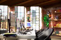 Preview: Empty call center office where unsatisfied customers call to solve problems