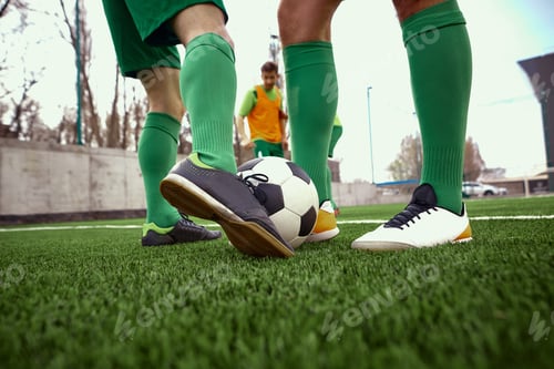 Preview: Thq legs of soccer football player