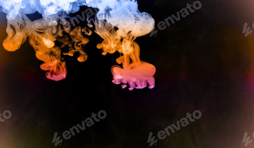 Preview: Ink Bright In Water Background Image