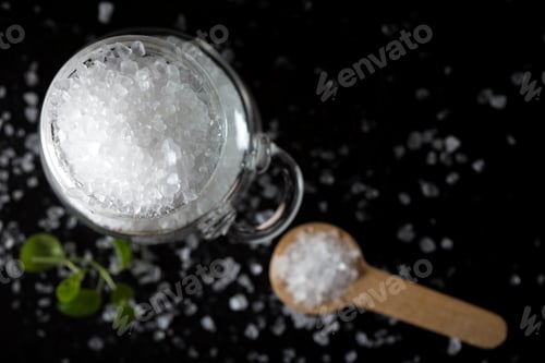 Preview: glass jar filled with sea salt