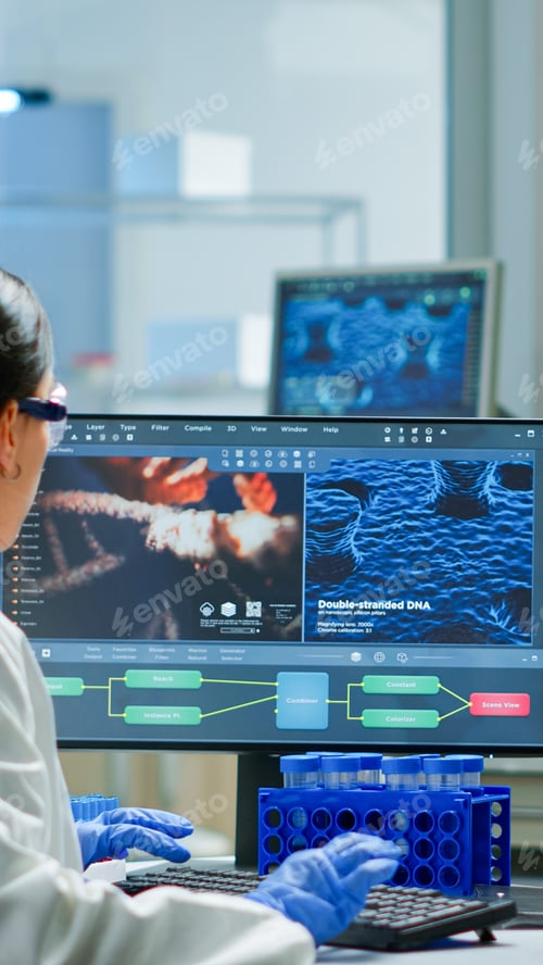 Preview: Team of scientists worried about virus evolution discussing in lab