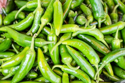 Preview: Green hot chili pepper healthy food.