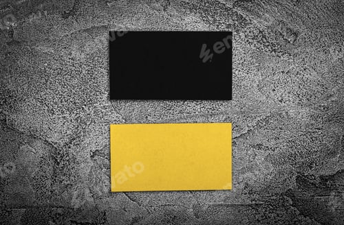 Preview: Set of black and yellow business cards
