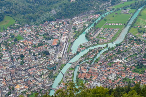Preview: View of Interlaken in Switzerland.