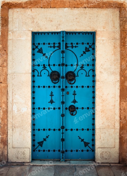 Preview: Door of Sidi Bou Said. La Gulett, Tunisia