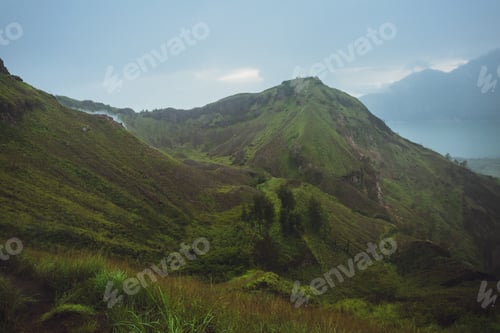 Preview: Beautifull mountain in the morning mist , Batur, Bali, Indonesia