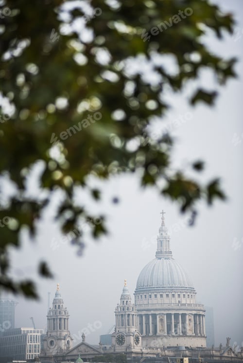 Preview: St Paul's Cathedral, seen from South Bank, London, England