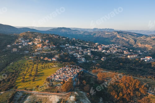 Preview: Aerial view of city of Careri, Calabria Italy.
