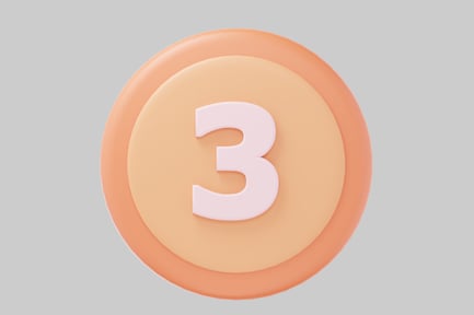 Preview: Abstract circle with number 3