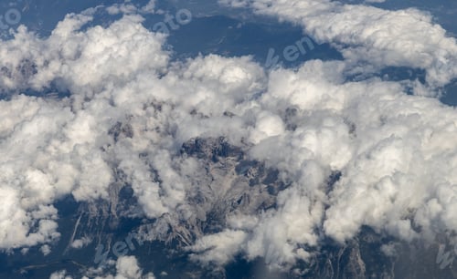 Preview: Beautiful view of clouds and mountain tops.