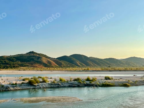 Preview: Beautiful Vjosa wild river in Permet district, Albania.