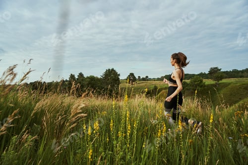 Preview: Young athlete training outdoors for the competition