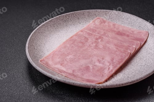 Preview: Ham cut into square slices for making delicious nutritious sandwiches