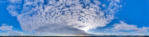 Preview: Cloudy Cloudscape over Canadian Nature Landscape.