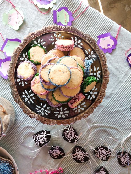 Preview: Sugar Cookies With Colorful Sprinkles on Decorative Tray