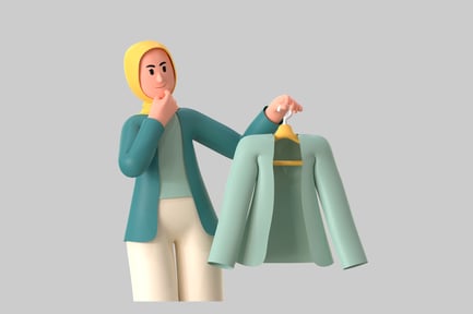 Preview: Stylized Woman with Hijab and Jacket