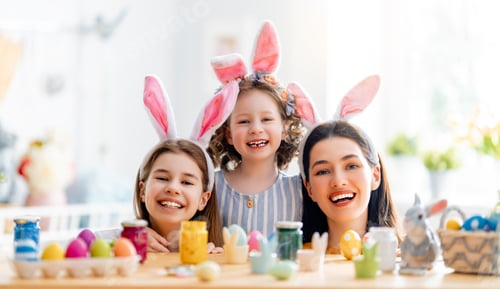 Preview: Happy family are preparing for Easter