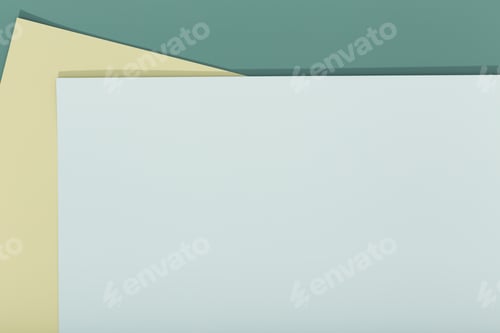 Preview: Abstract blue, green and beige color paper geometry composition background