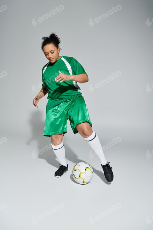 Preview: A Green-Clad Athlete Dribble in the Studio