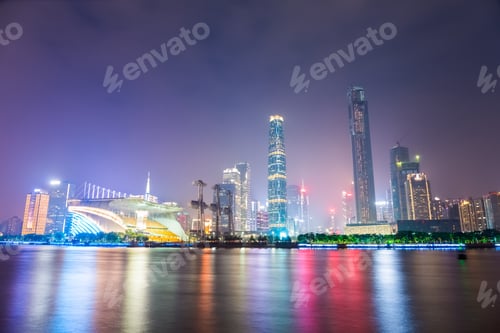 Preview: beautiful pearl river at night in guangzhou