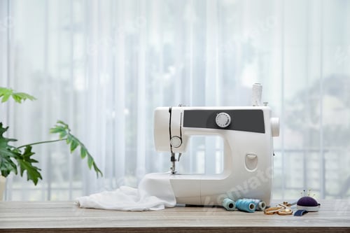 Preview: Sewing machine on table near window indoors