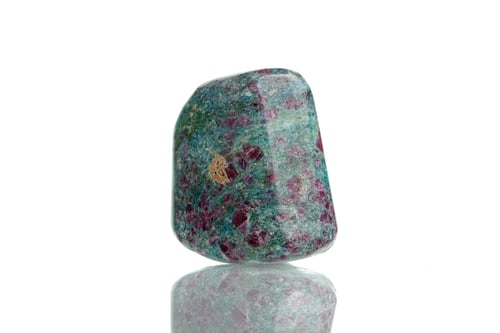 Preview: macro mineral stone ruby on a white background