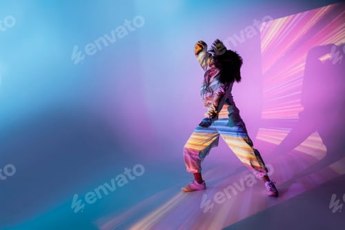 Preview: Female dancer under bright light