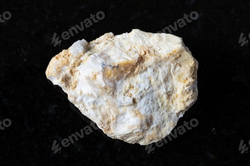 Preview: sample of rough xonotlite mineral on black granite