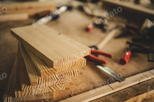 Preview: professional carpentry tool, equipment for workshop with wood industry by carpenter