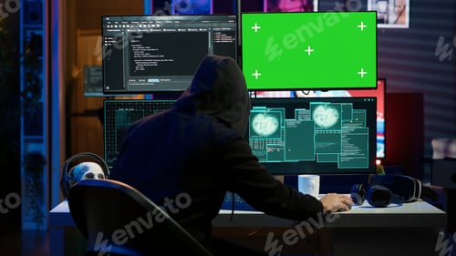 Preview: Cybercriminal hacking using green screen PC and getting critical error