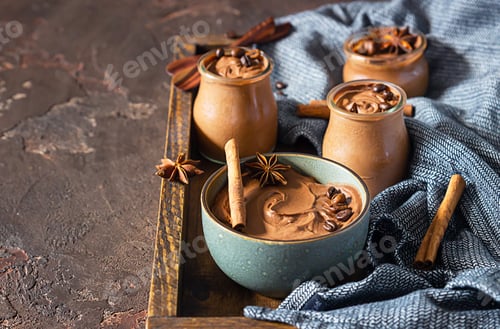 Preview: Chocolate dessert with coffee and spices.