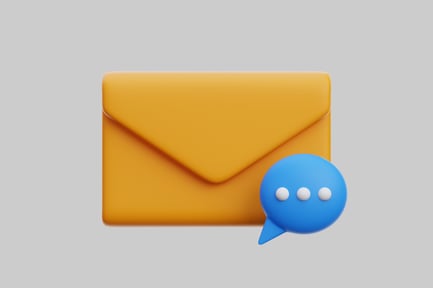 Preview: Yellow envelope with blue message bubble