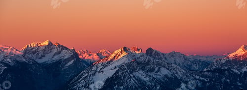 Preview: Amazing view over the Austria Alps at sunrise