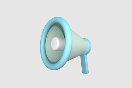 Preview: Megaphone Simple 3D Illustration