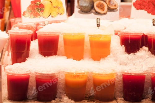 Preview: Fresh fruits juices exposed