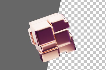 Preview: Chromatic Abstract Rose Gold Orb 3D Icon