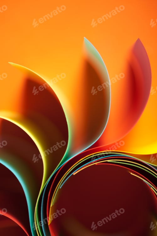Preview: colored paper structure shaped as the sun