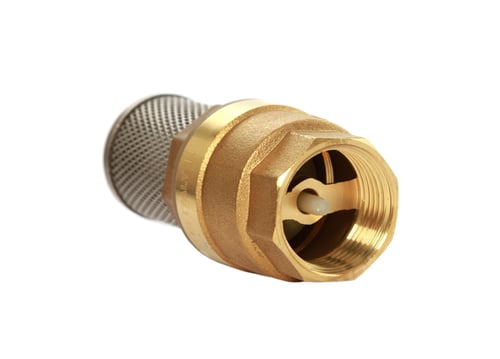 Preview: Closeup of water check valve isolated on white background
