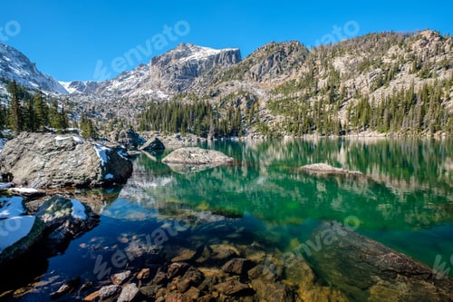 Preview: Lake Haiyaha, Rocky Mountains, Colorado, USA.