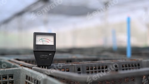 Preview: Close up view of soil pH meter for check the pH value.